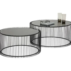 Tables basses Wire noir (set de 2)>KARE Design Clearance