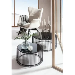 Tables basses Wire noir (set de 2)>KARE Design Clearance