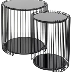 Tables d appoint Wire Cut Out noir (2/Set)><noscript><img width=