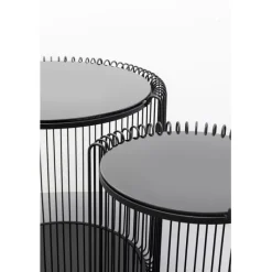 Tables d appoint Wire Cut Out noir (2/Set)><noscript><img width=