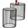 Tables d appoint Wire noir (set/2) Ø44cm>KARE Design