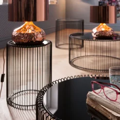 Tables d appoint Wire noir (set/2) Ø44cm>KARE Design