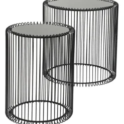 Tables d appoint Wire noir (set/2) Ø44cm><noscript><img width=