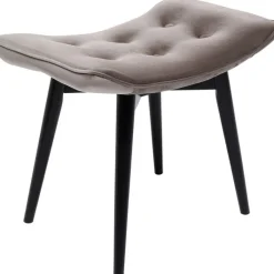 Tabouret Black Vicky velours gris 46x59cm>KARE Design Outlet