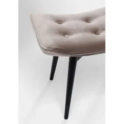 Tabouret Black Vicky velours gris 46x59cm><noscript><img width=