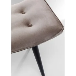 Tabouret Black Vicky velours gris 46x59cm><noscript><img width=