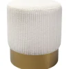 Tabouret Cherry Beige velours cotelé laiton Ø35cm>KARE Design Hot