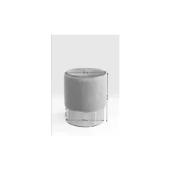 Tabouret Cherry gris clair silver Ø35cm><noscript><img width=