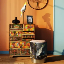 Tabouret Cherry Parrot laiton Ø32cm>KARE Design Online