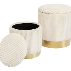 Tabouret Cherry Storage Cord Creme (2/Set)>KARE Design Outlet