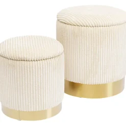Tabouret Cherry Storage Cord Creme (2/Set)><noscript><img width=