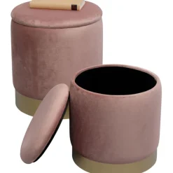 Tabouret Cherry Storage rose - laiton (2/Set)>KARE Design