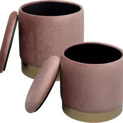 Tabouret Cherry Storage rose - laiton (2/Set)><noscript><img width=