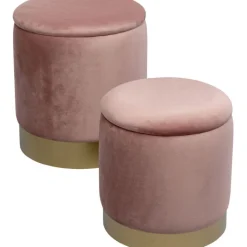 Tabouret Cherry Storage rose - laiton (2/Set)><noscript><img width=