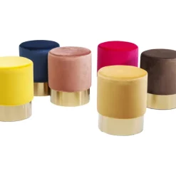 Tabouret Cherry vieux rose laiton Ø35cm>KARE Design Discount