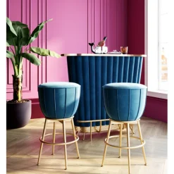 Tabouret de bar After Work doré><noscript><img width=