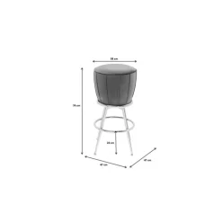 Tabouret de bar After Work doré><noscript><img width=