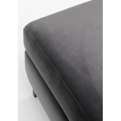 Tabouret Gianni velours gris noir><noscript><img width=