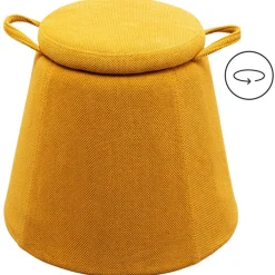 Tabouret Thimble  jaune Ø51cm>KARE Design Best
