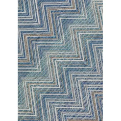 Tapis Outdoor Zigzag bleu 230x330cm>KARE Design Sale