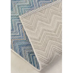 Tapis Outdoor Zigzag bleu 230x330cm><noscript><img width=