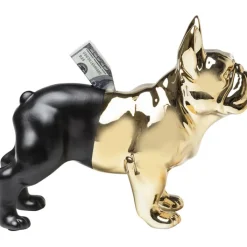 Tirelire Bulldog doré-noir>KARE Design Discount