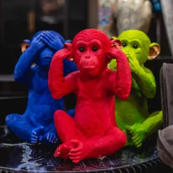 Tirelire Monkey Mizaru bleu><noscript><img width=