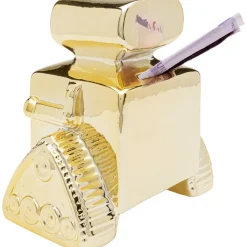 Tirelire Robot doré 16cm><noscript><img width=