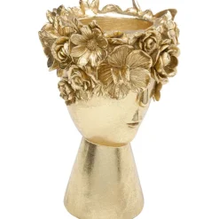 Vase décoratif Flowercrown doré 20cm><noscript><img width=
