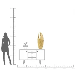 Vase Feathers doré 91><noscript><img width=