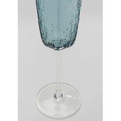Verre à champagne Cascata bleu><noscript><img width=