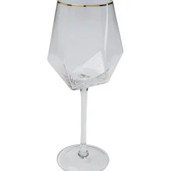 Verre à vin Diamond doré Rim>KARE Design Online